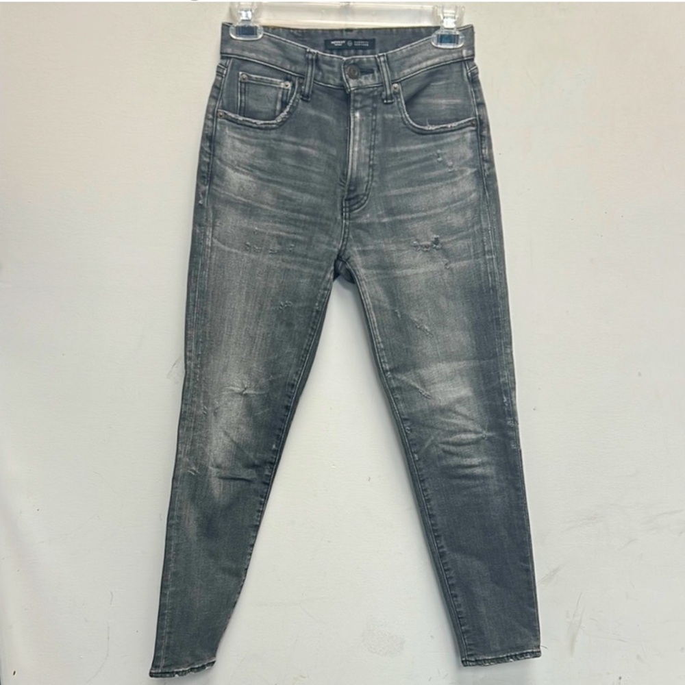 Moussy distressed faded Black Jeans
